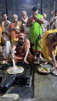 H.H. Shrimat Sadyojat Shankarashram  Swamiji's  visit to  Shri Mahabaleshwar Temple - Gokarna (21st June 2023)